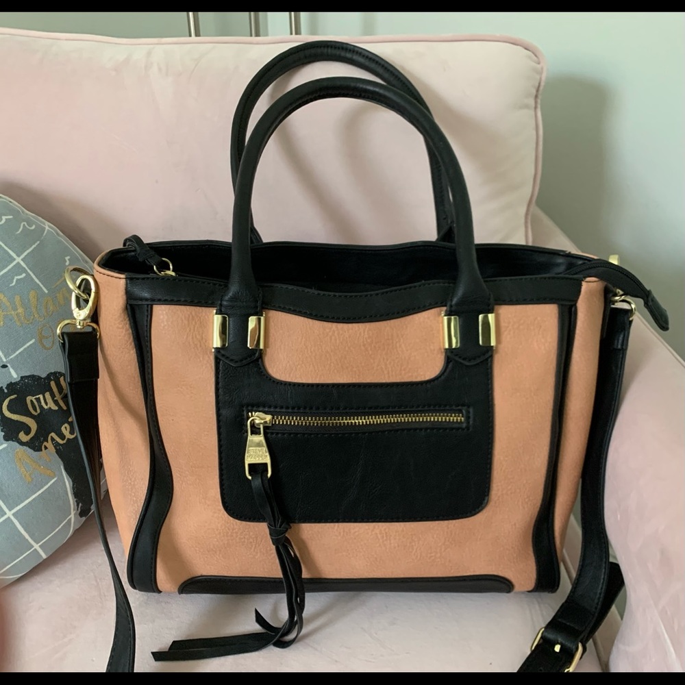 Steve Madden Black and Brown Purse